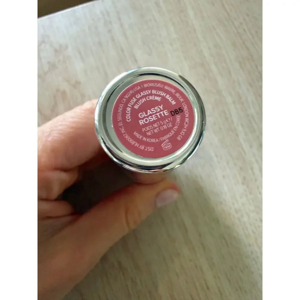 $38 New Haus Labs Color Fuse Glassy Blush Balm Glassy Rosette DB5 Cream Blush